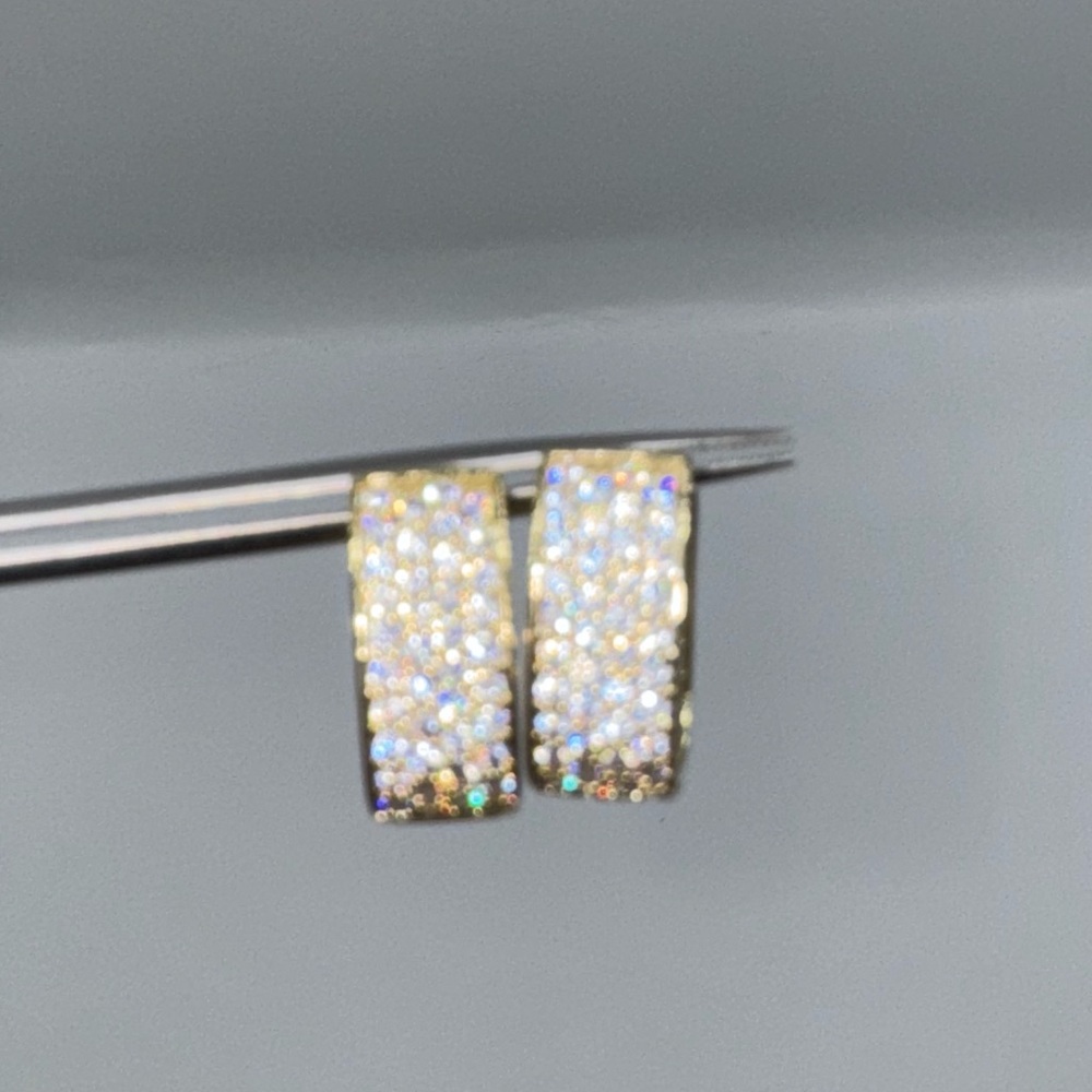 18k Inside-out Hoop Earrings - Picture 6 of 11
